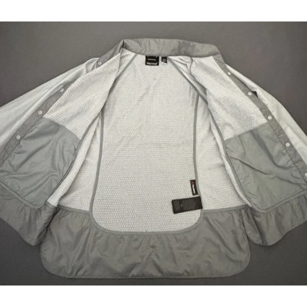 Marmot Macchia‎ Jacket Womens Size Large Gray Polartec Strom Thermal Insulated